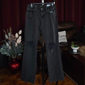 Black Ripped Denim Jeans